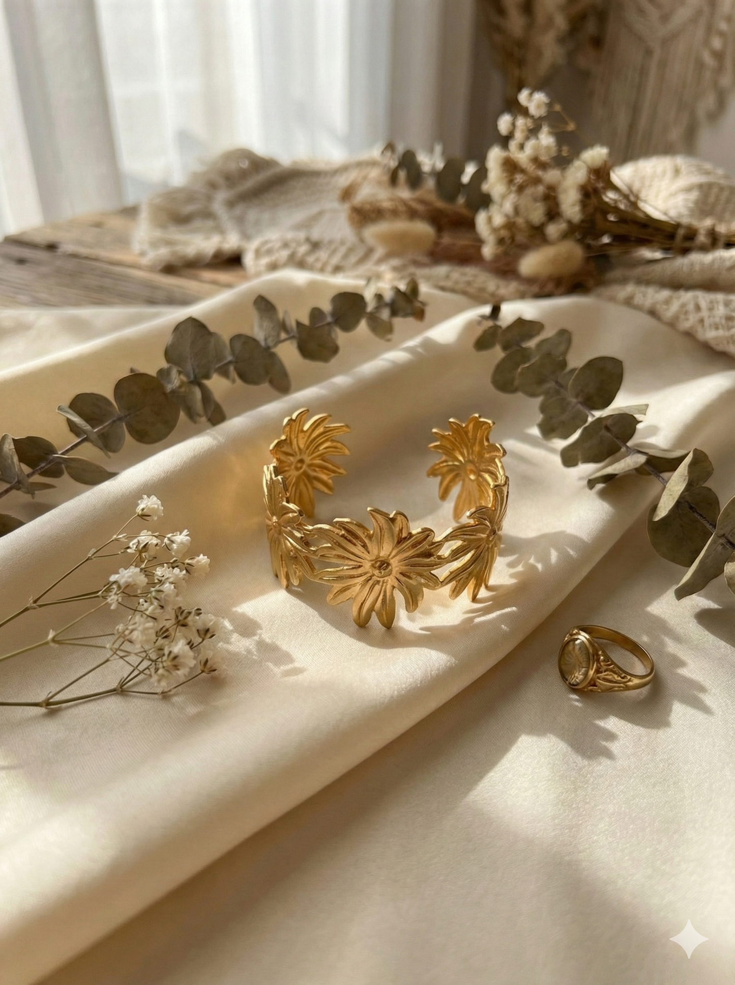 The Gilded Flora Cuff Bangle