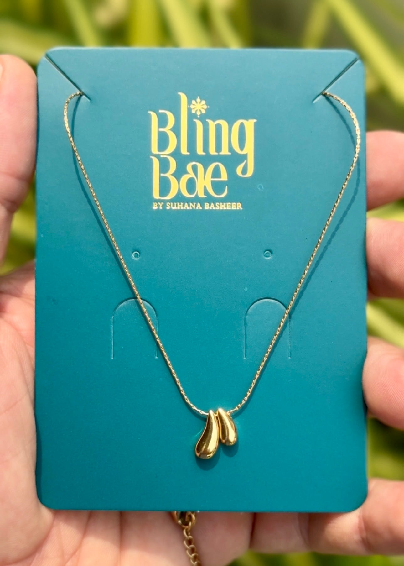Twin Drop Elegance Necklace ✨ (316L Grade)