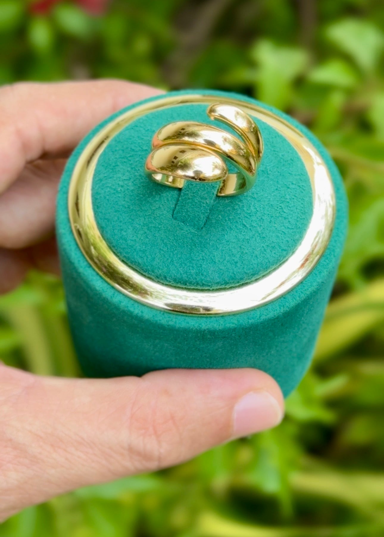 Golden Wave Statement Rings (Adjustable)