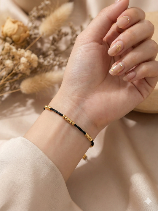 Midnight Beads Anklet/Bracelet (Single Piece)