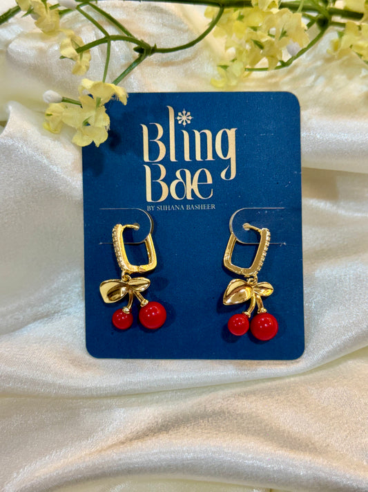 Dainty Cherry Studs