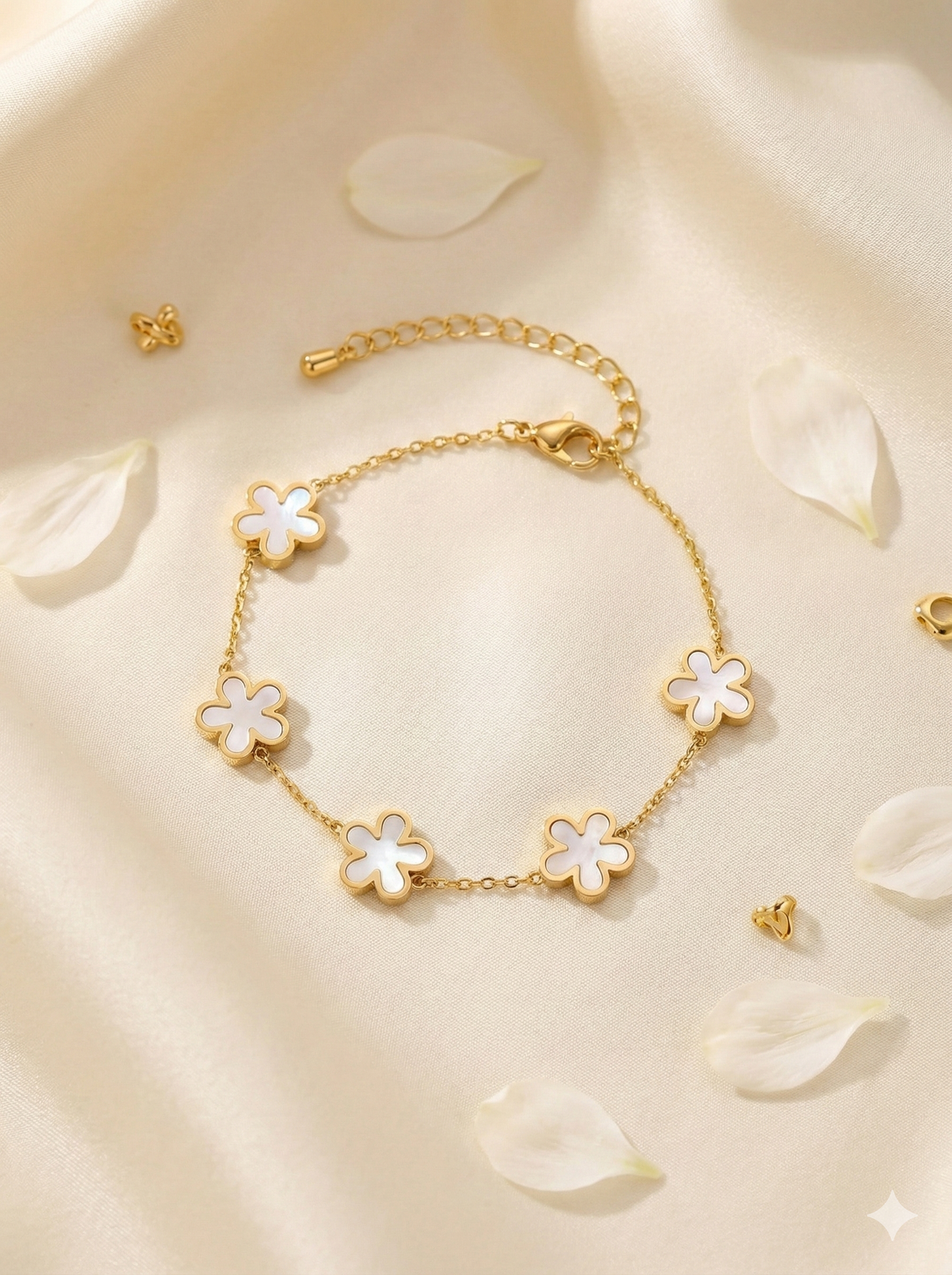 The Pearlescent Bloom Bracelets