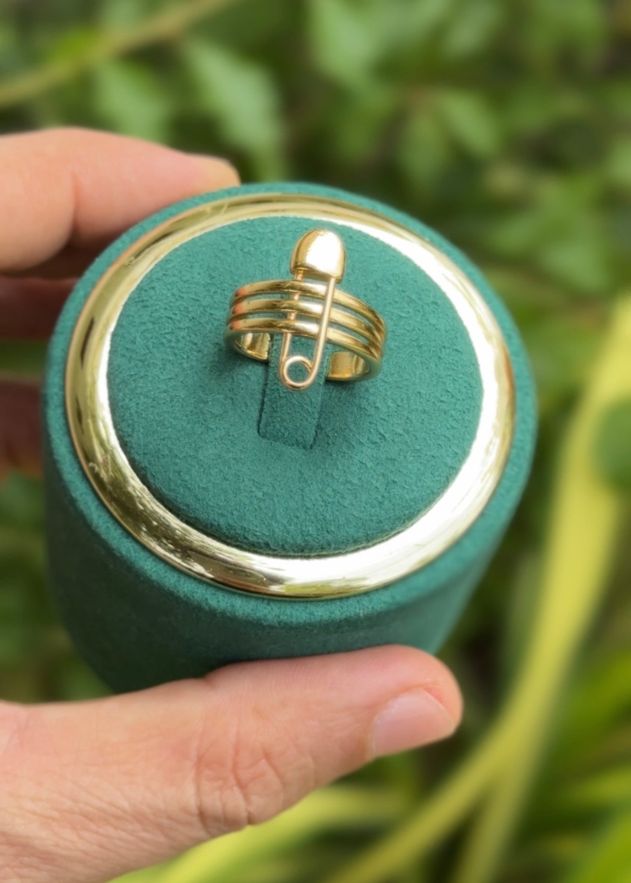 Golden Safety Chic Rings (Adjustable)