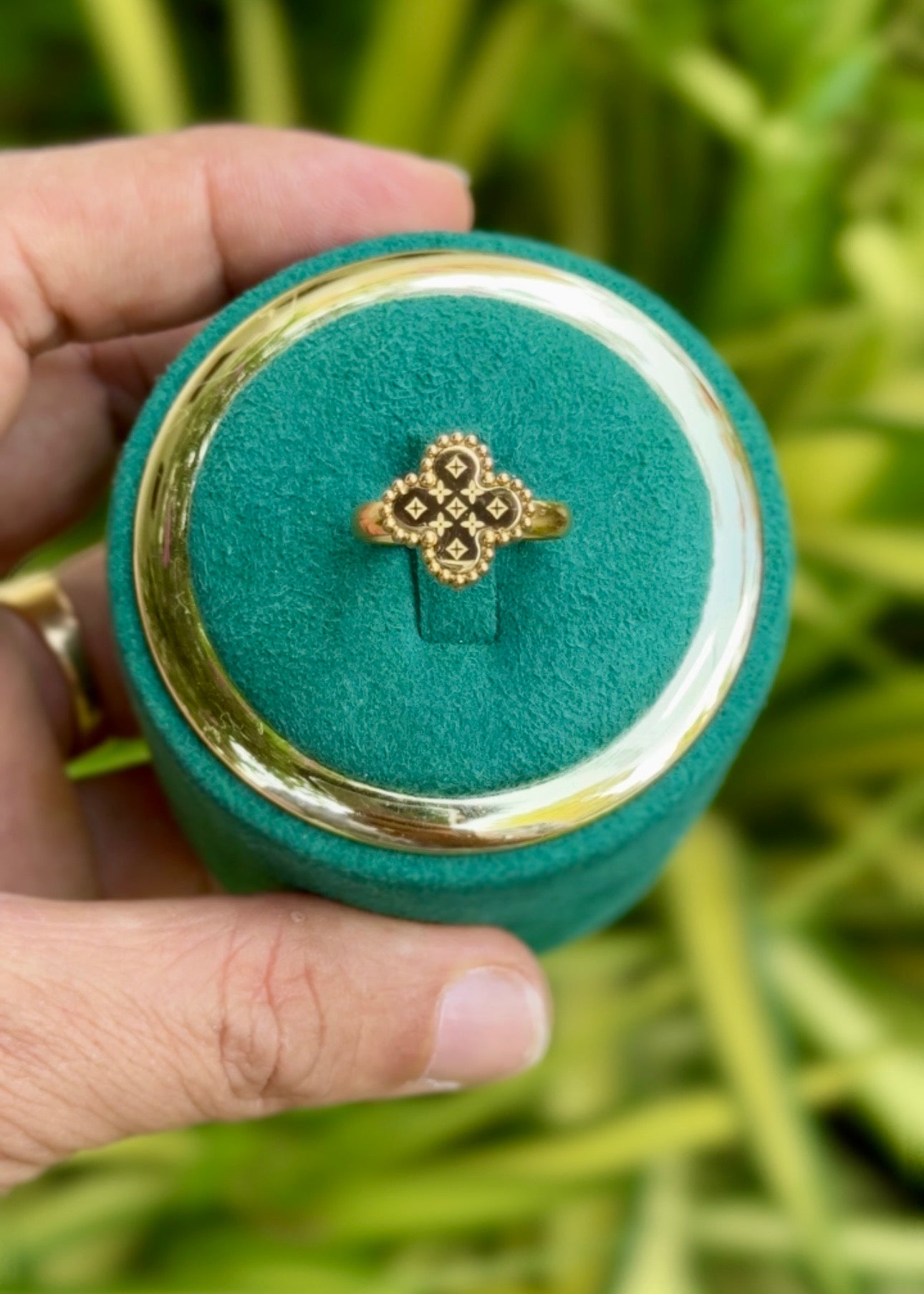 Clover Crown Elegance Rings ✨ (Adjustable)