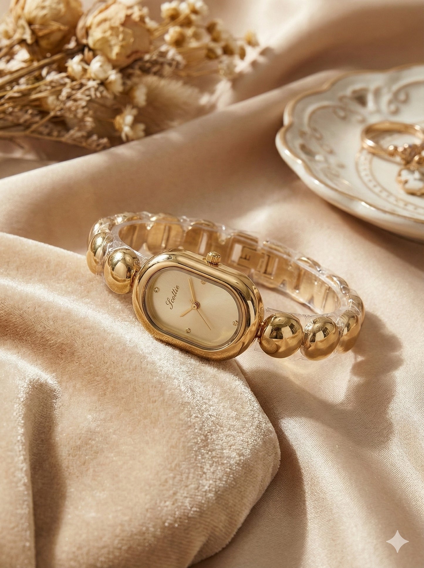 Scottie Gold Pearl Dial – Women’s Luxury Bracelet Watch (18k Gold Plated)