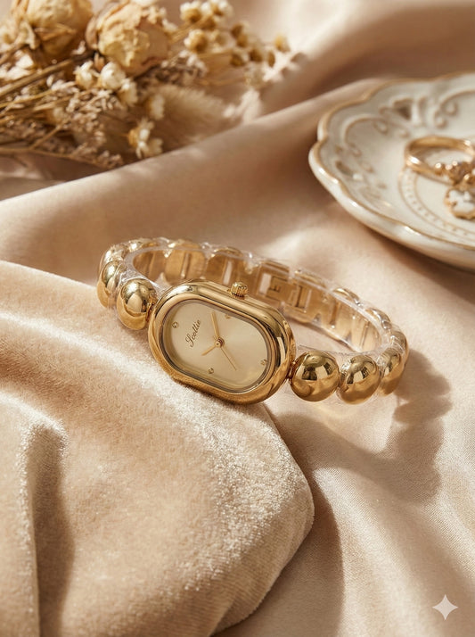 Scottie Gold Pearl Dial – Women’s Luxury Bracelet Watch (18k Gold Plated)