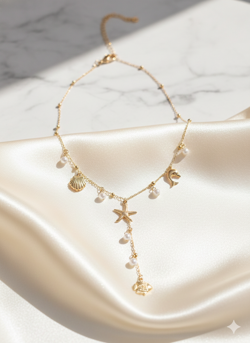 Sea Breeze Charm Necklace