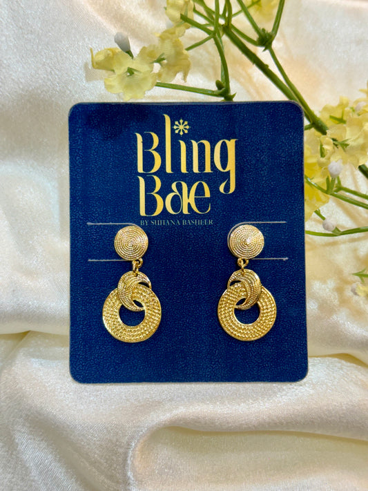 Woven Circle Dangle Earrings