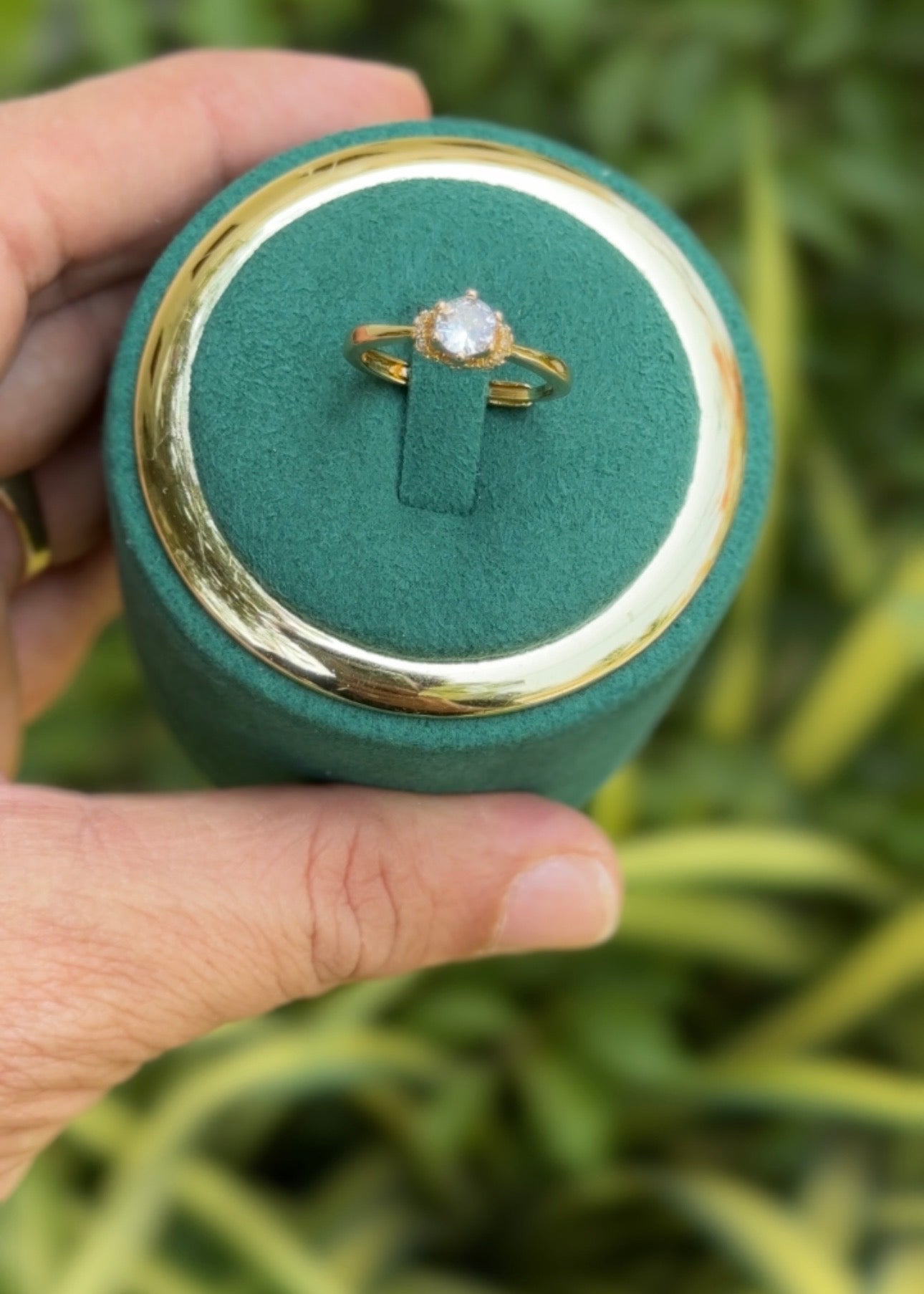Classic Halo Spark Rings (Adjustable)