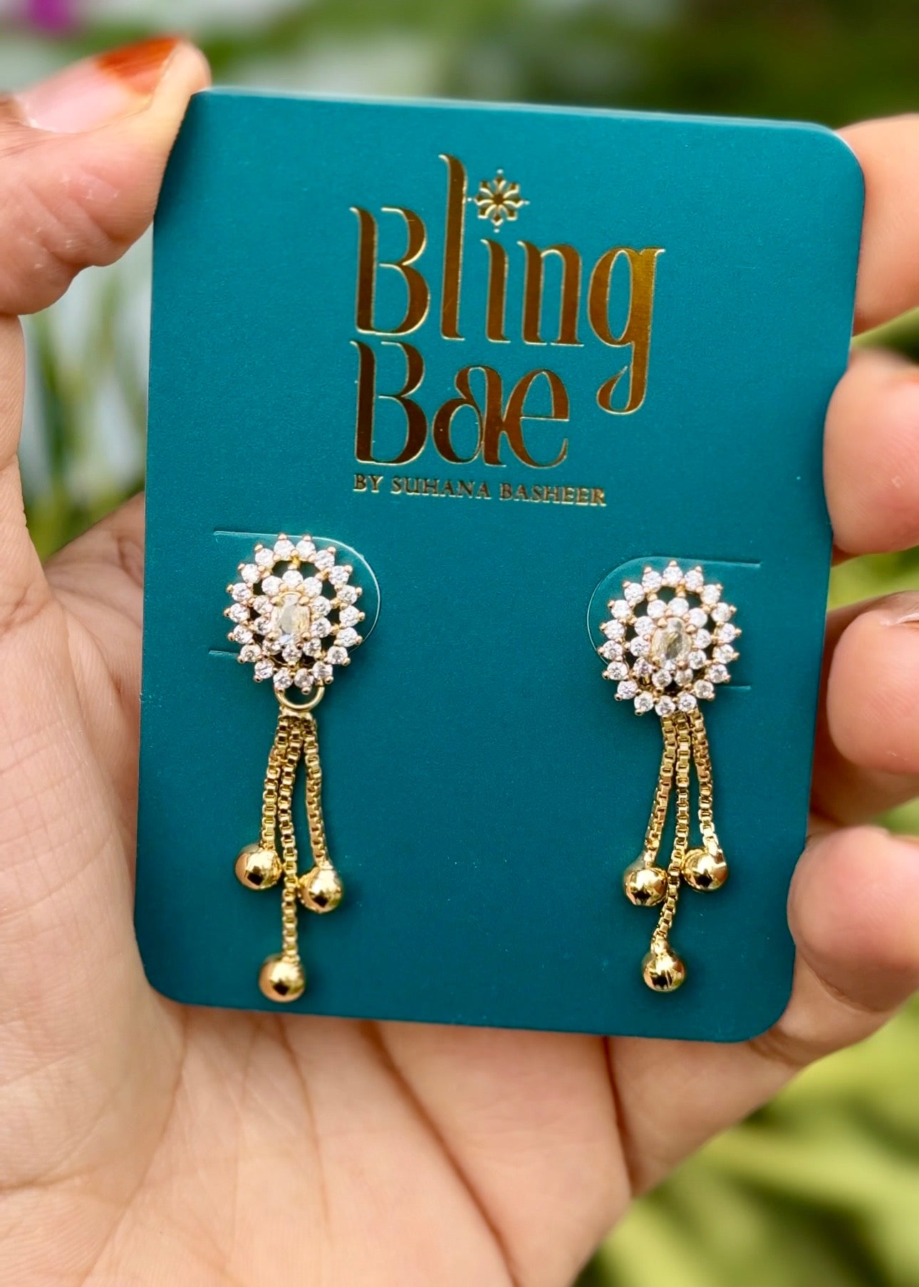 Royal Crystal Tassel Earrings
