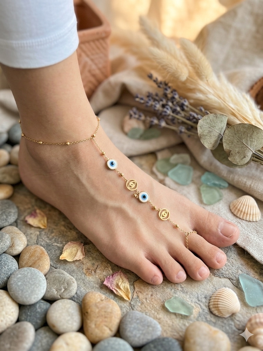 Evil Eye Charm Anklets 🧿✨