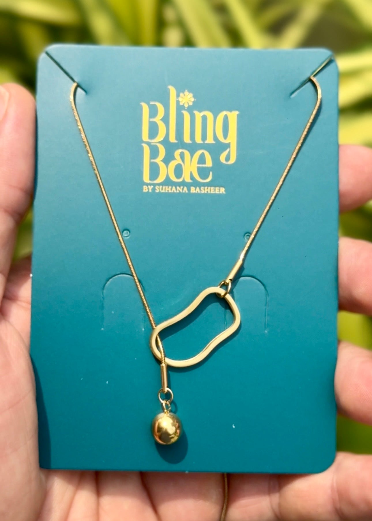 Golden Orbit Drop Necklace ✨