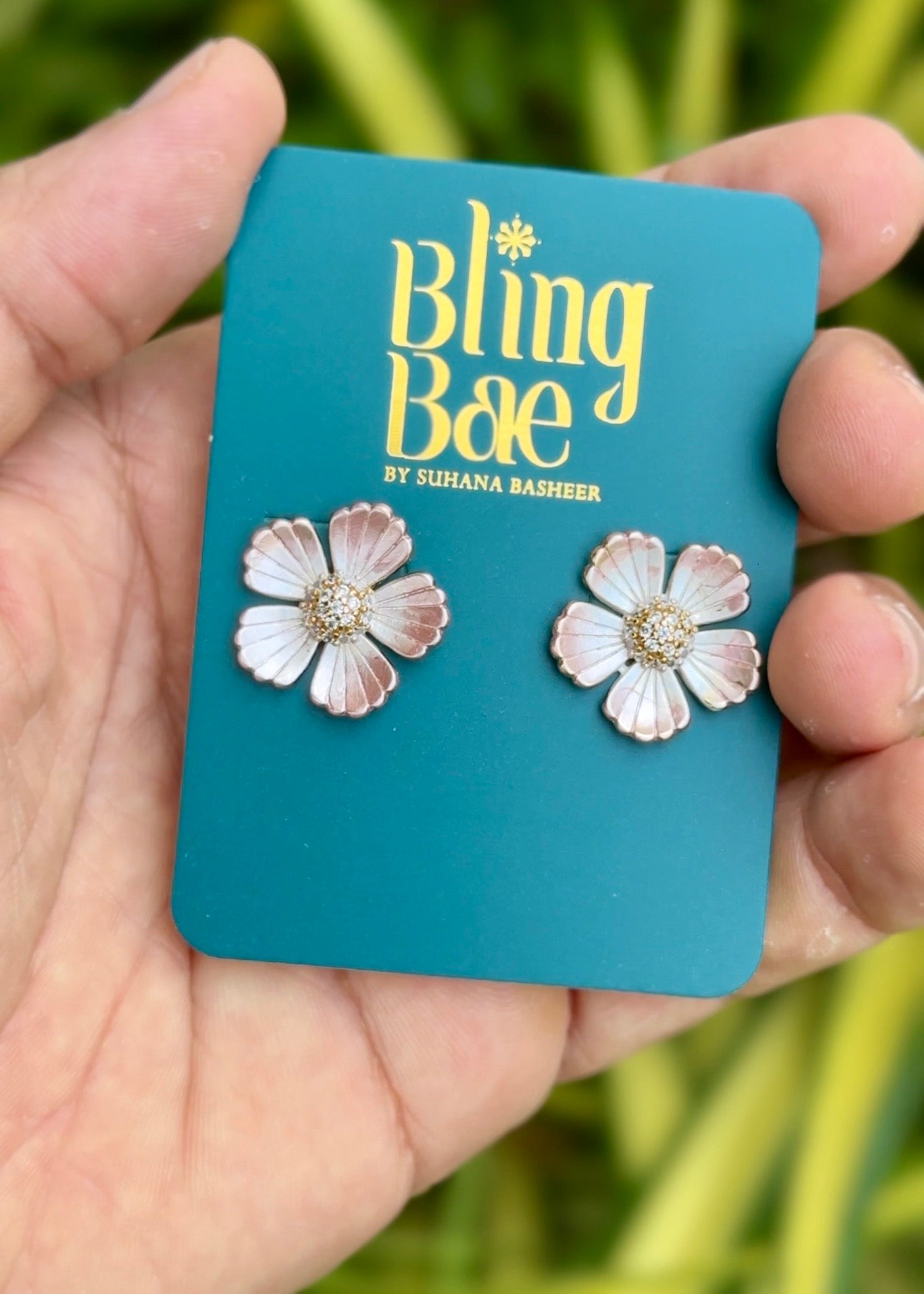 Blush Petal Bloom Stud Earrings