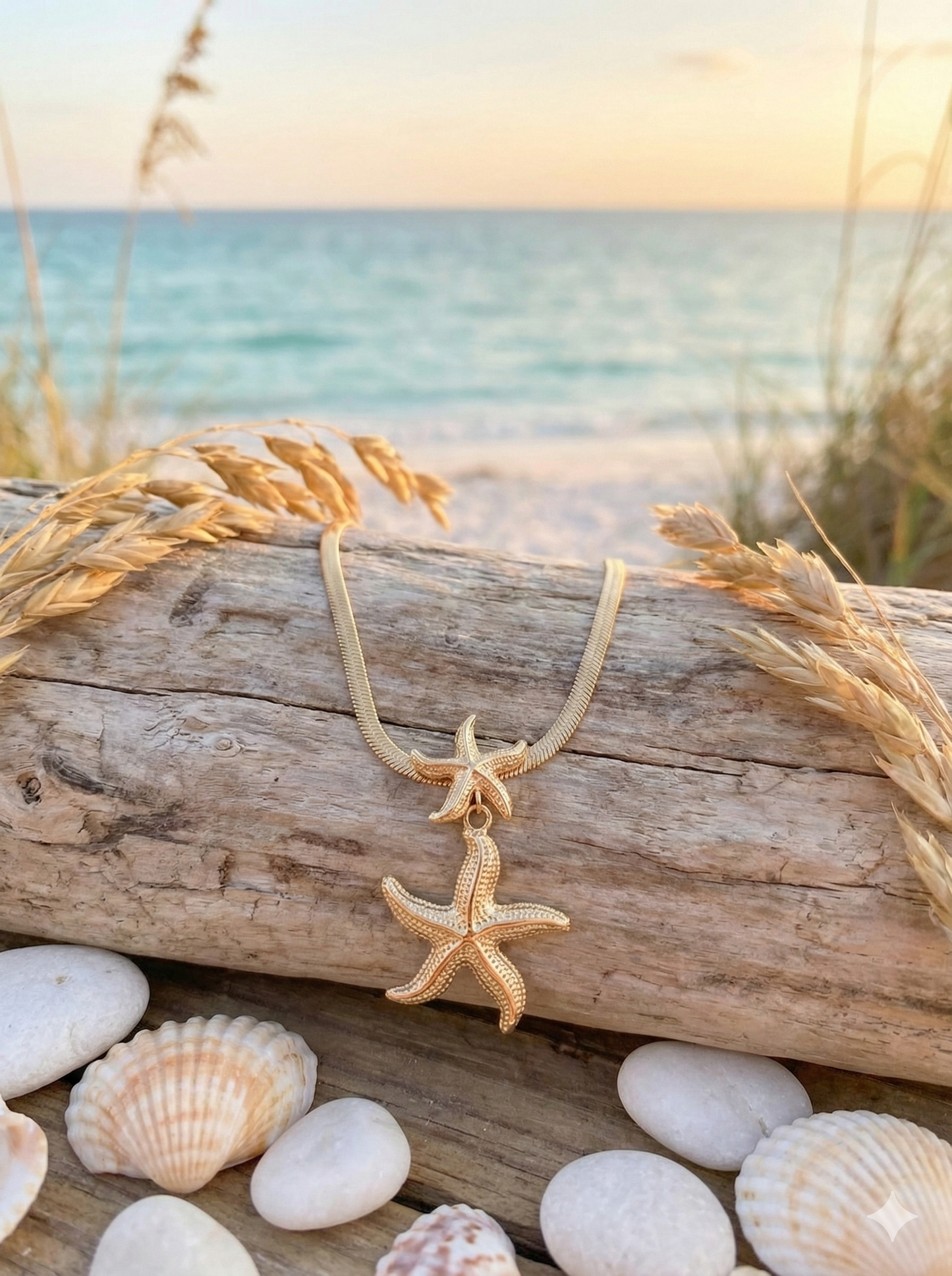 Twin Sea Stars Necklace