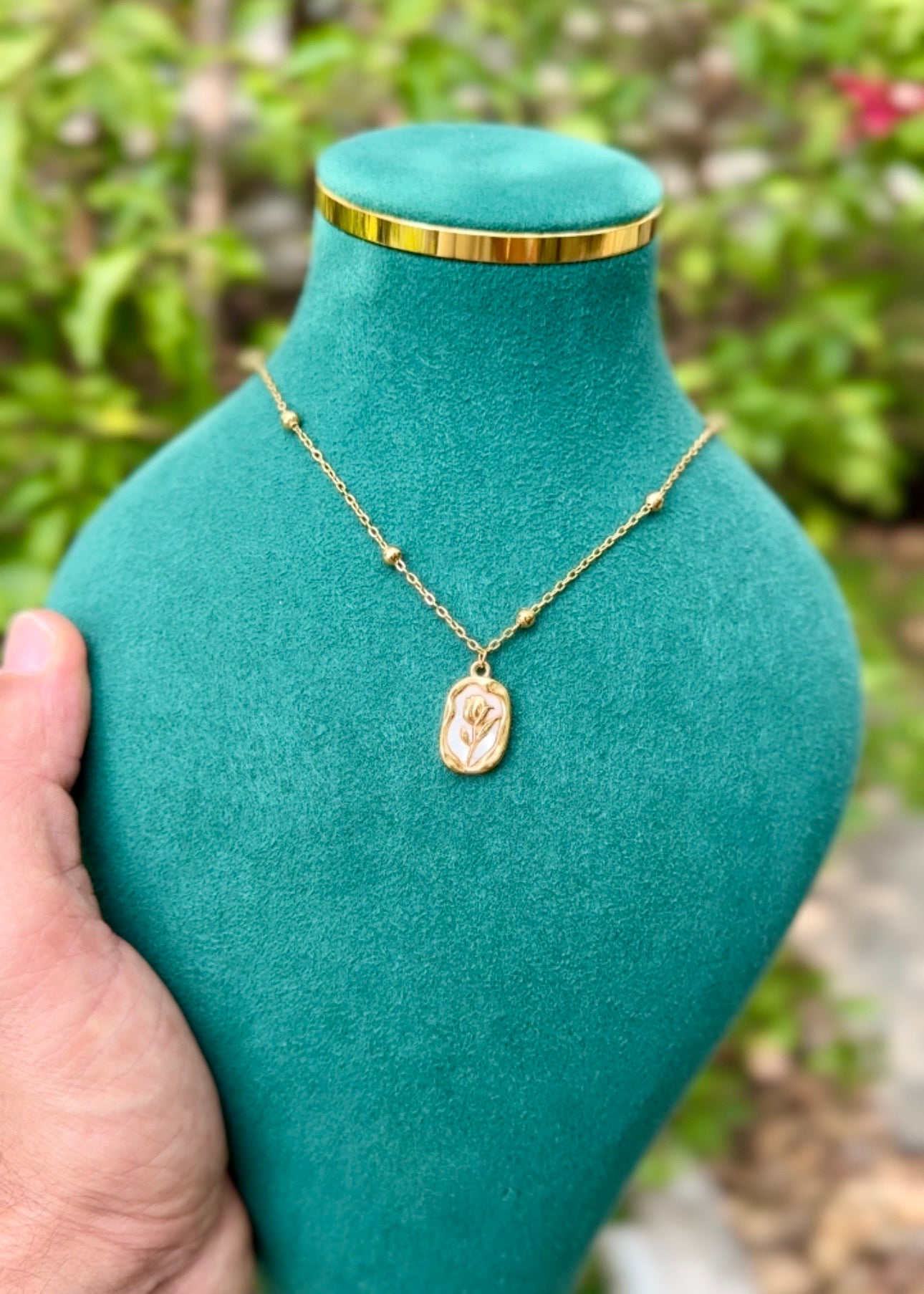 Bloom Charm Pendant Necklace 🌹✨