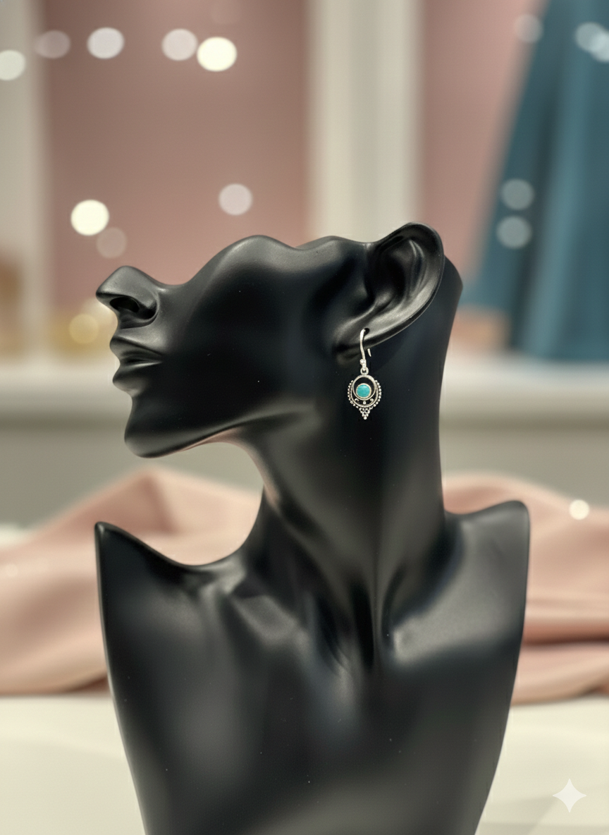Turquoise Vintage Charm Drops