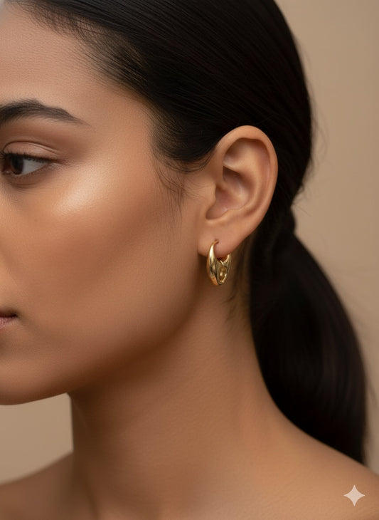 Domed Mini Hoops Earrings