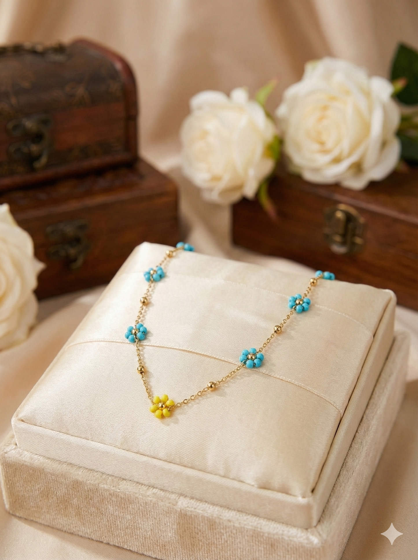 Forget-Me-Not & Sun Necklace
