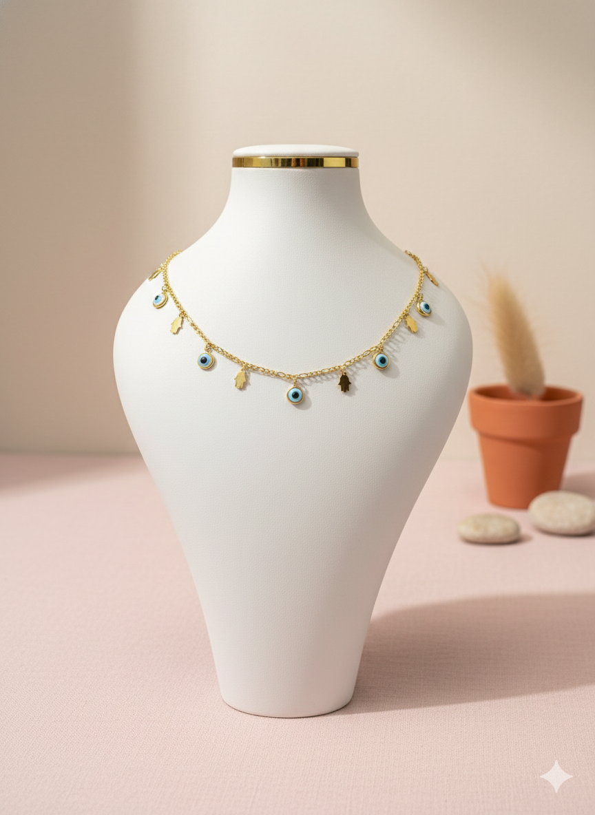 Evil Eye Protection Charm Chain