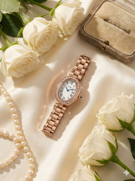 Scottie Royal Rose – Luxury Women’s Oval Bracelet Watch (Rose gold color)