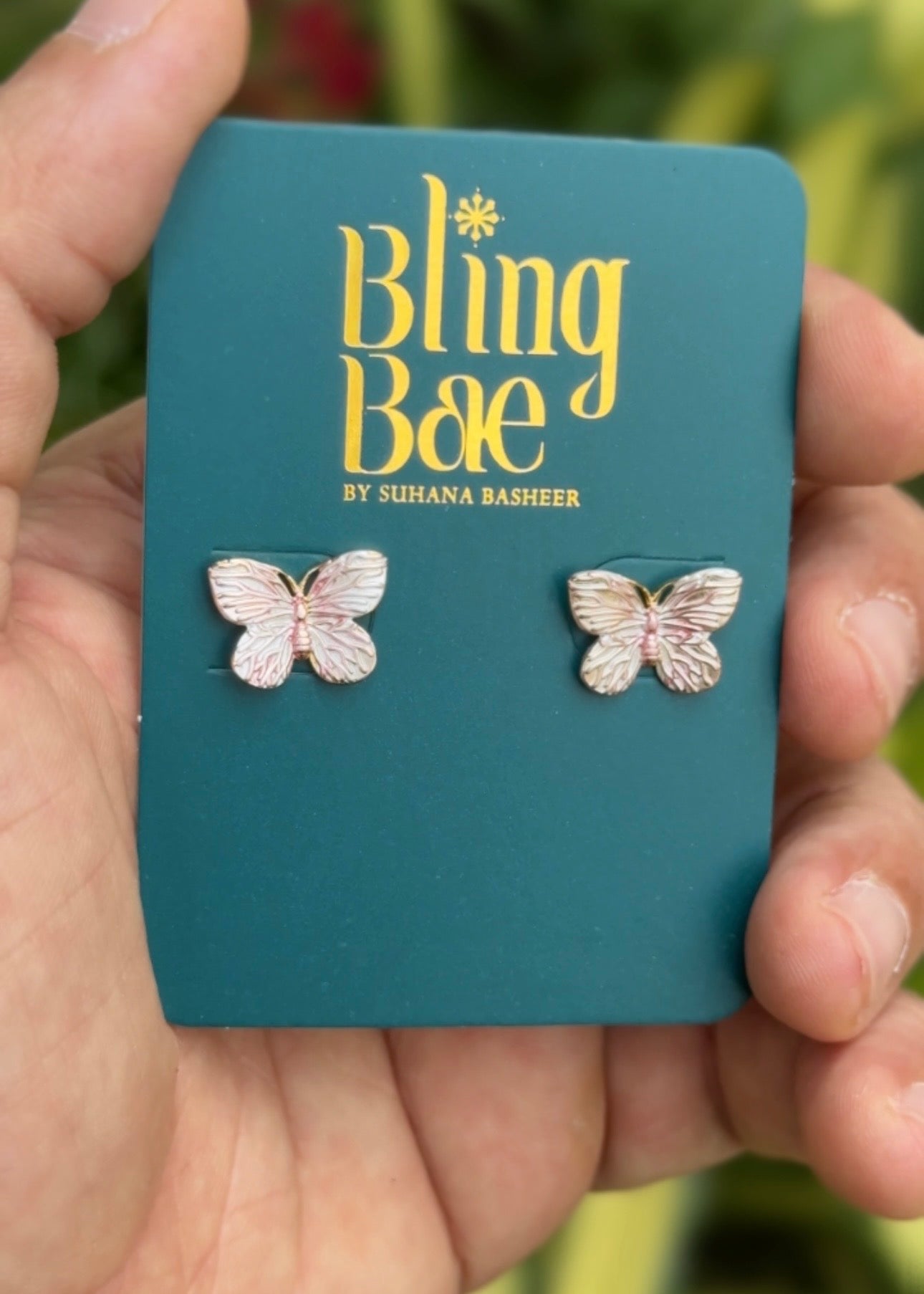 Blush Flutter Butterfly Studs