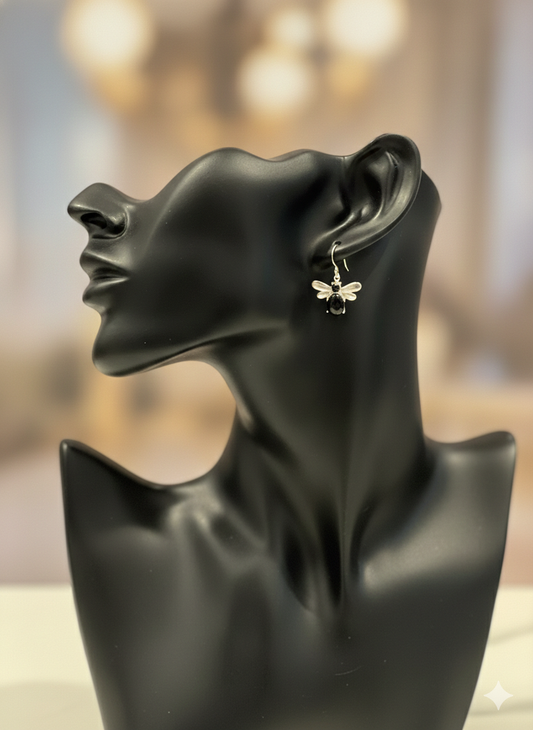 Midnight Bee Drop Earrings