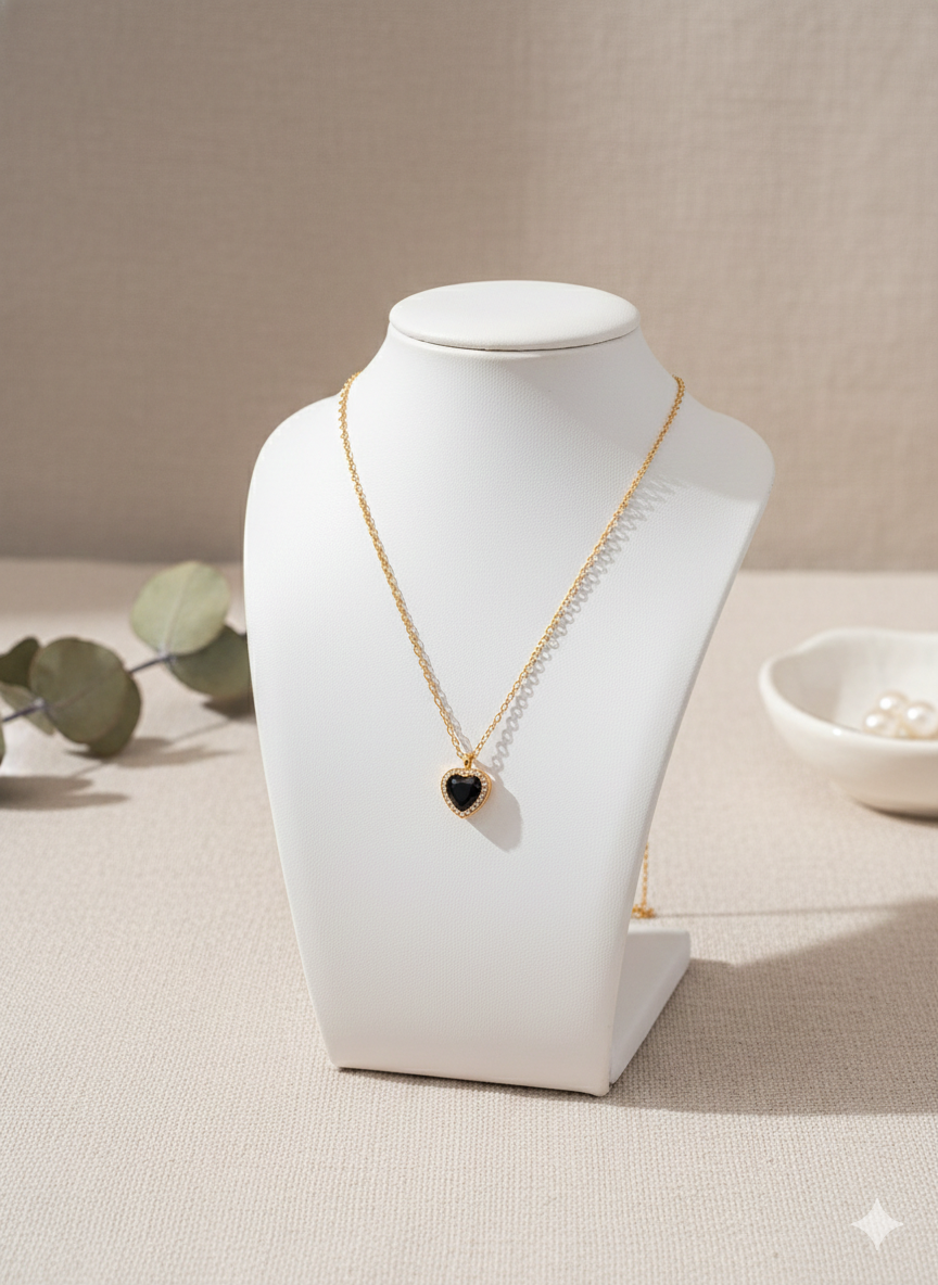 Obsidian Love Necklace