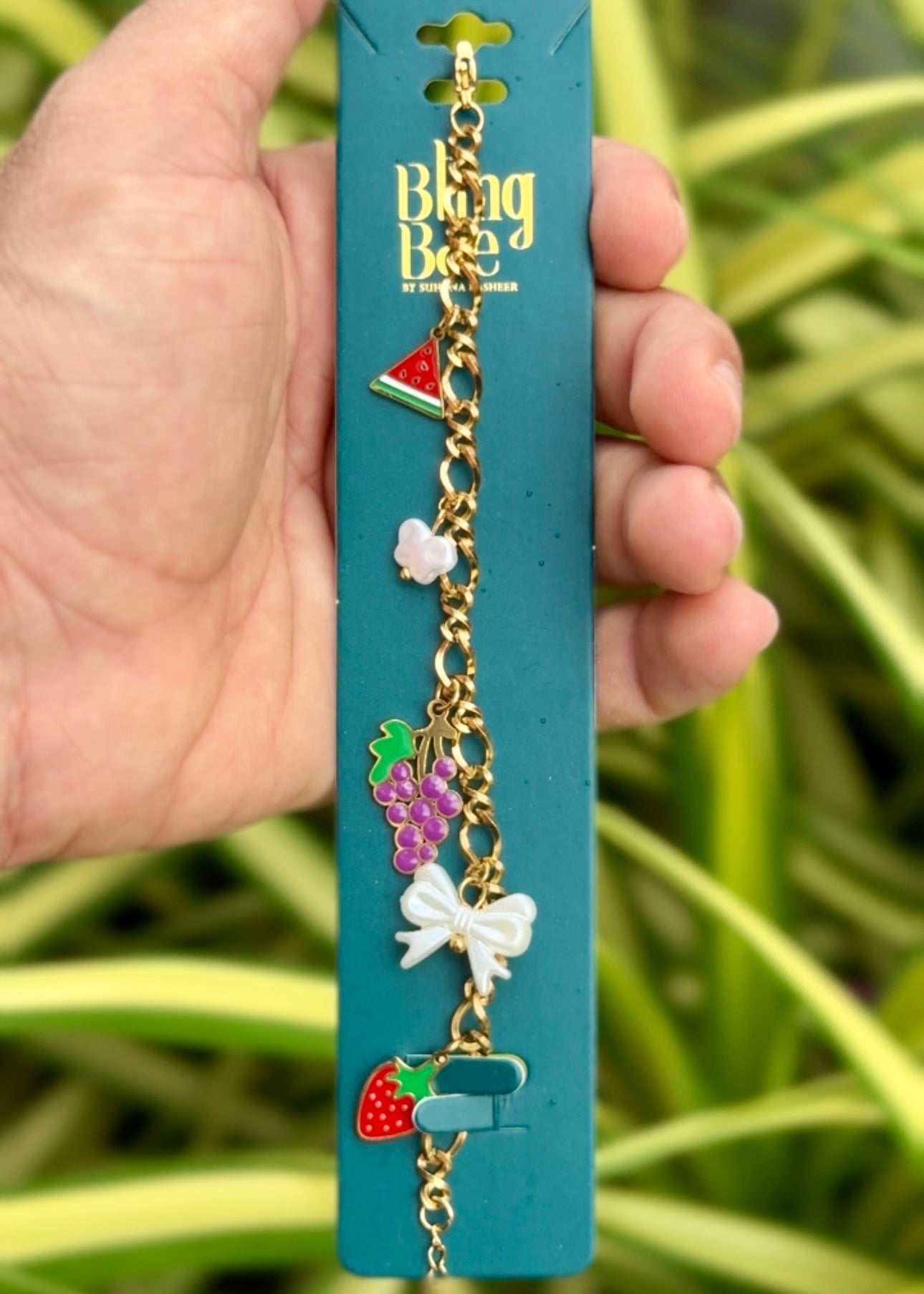 Fruit Garden Charm Bracelet 🍇🍓✨