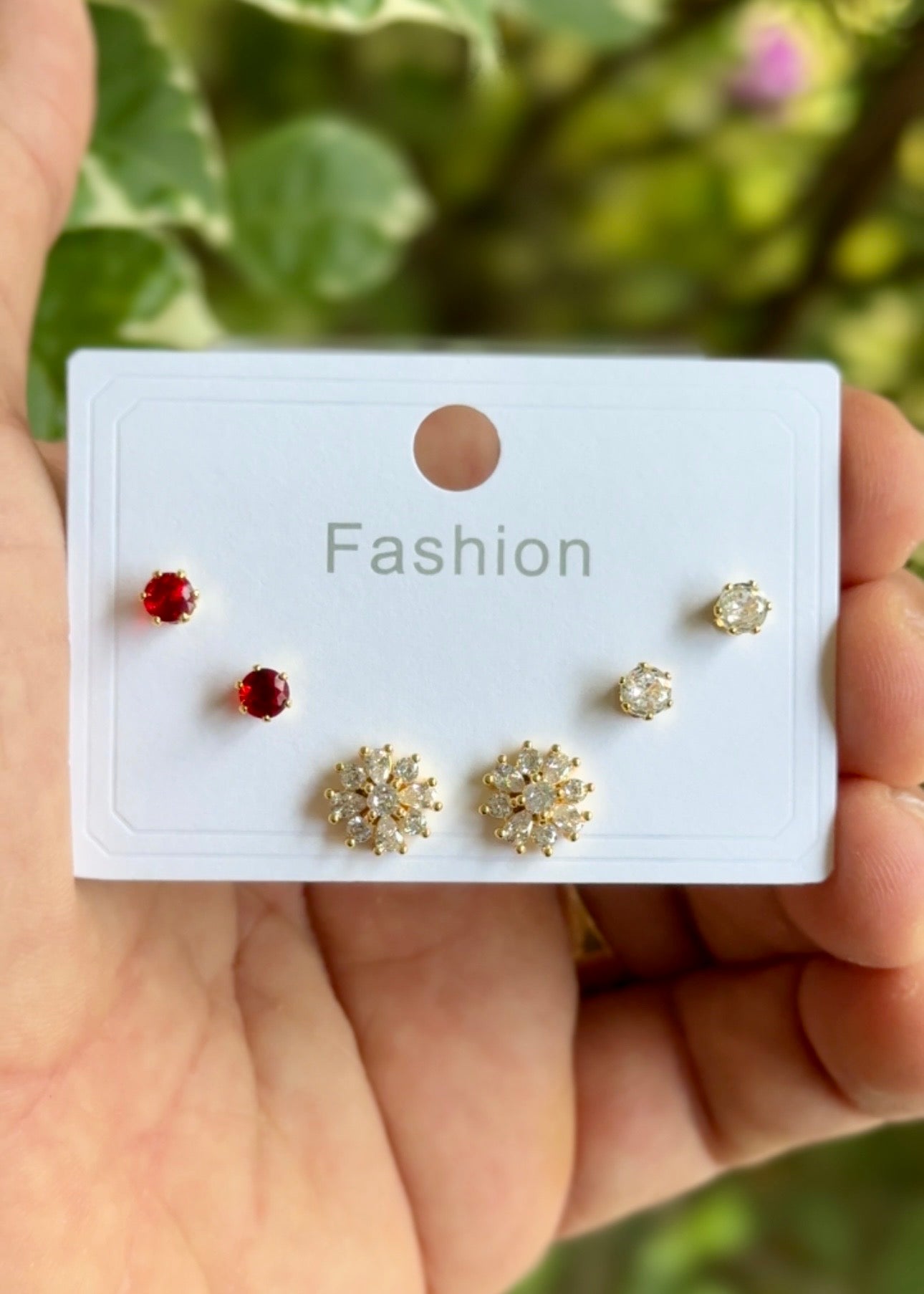 Ruby Snowflake Luxe Mini Stud Set ❤️✨