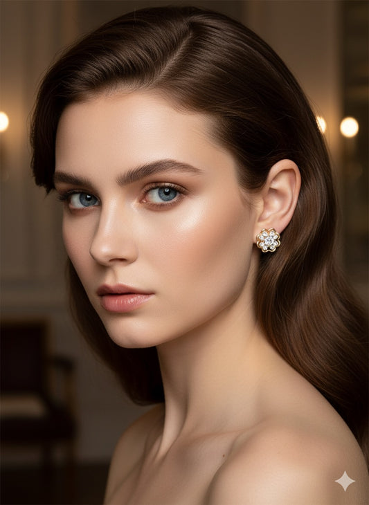 Floral Cluster Stud Earring