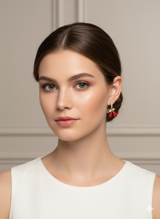 Dainty Cherry Studs