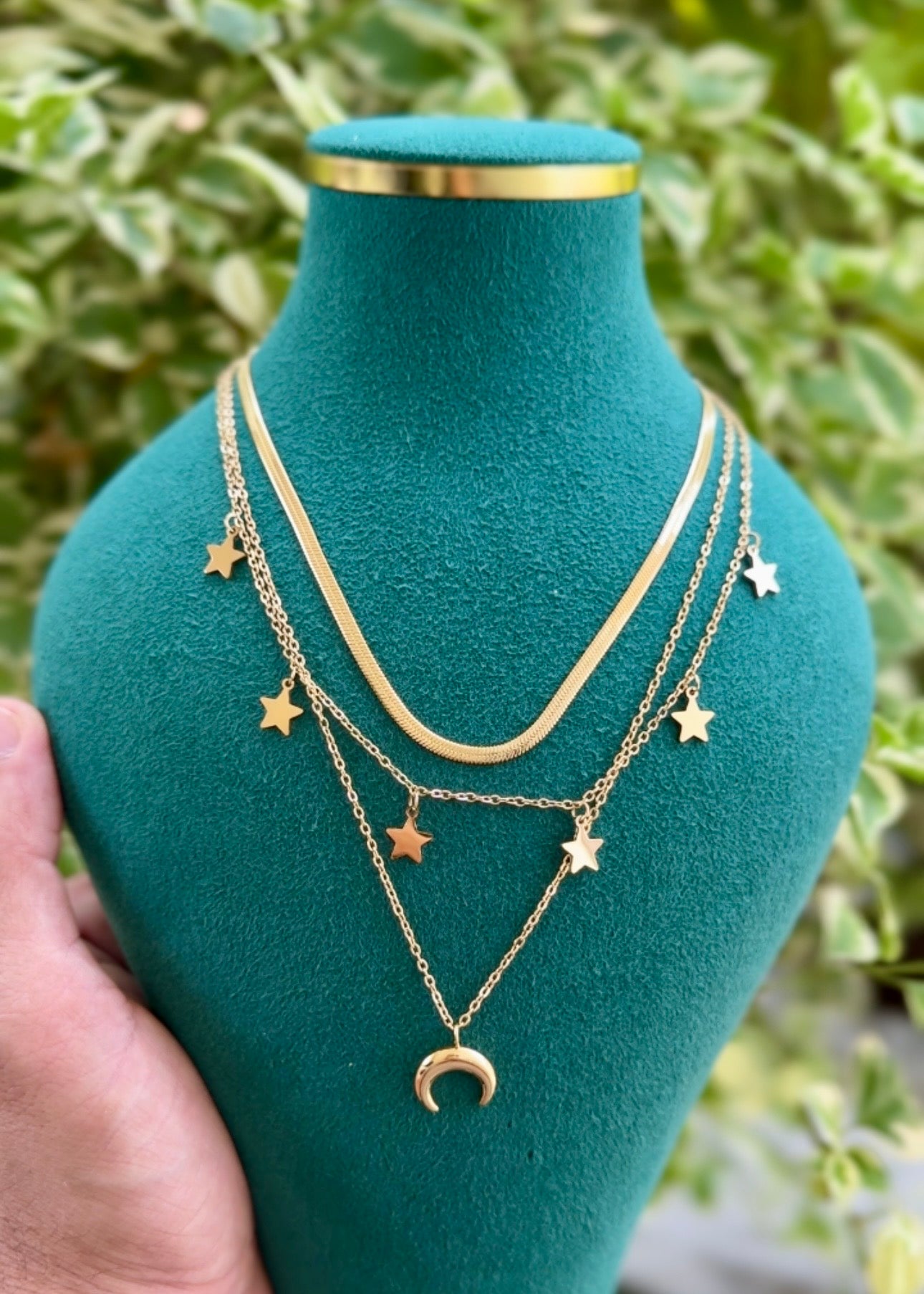 Celestial Star & Moon Layered Necklace āØš