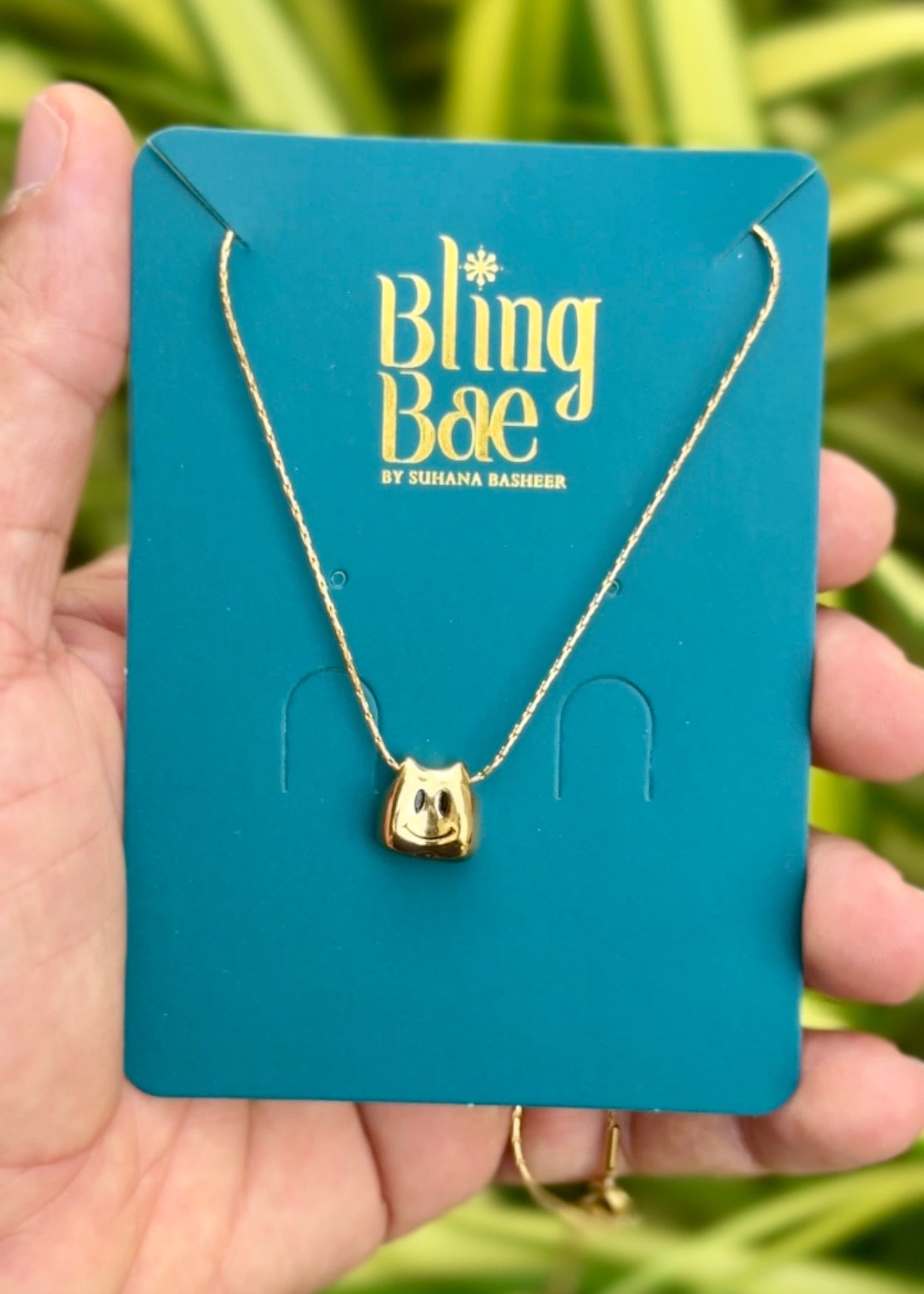 Smiley Kitty Charm Necklace 😺✨ (316L Grade)
