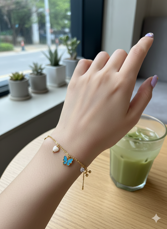 Butterfly Charm Bliss Anklet/Bracelet (Single Piece)