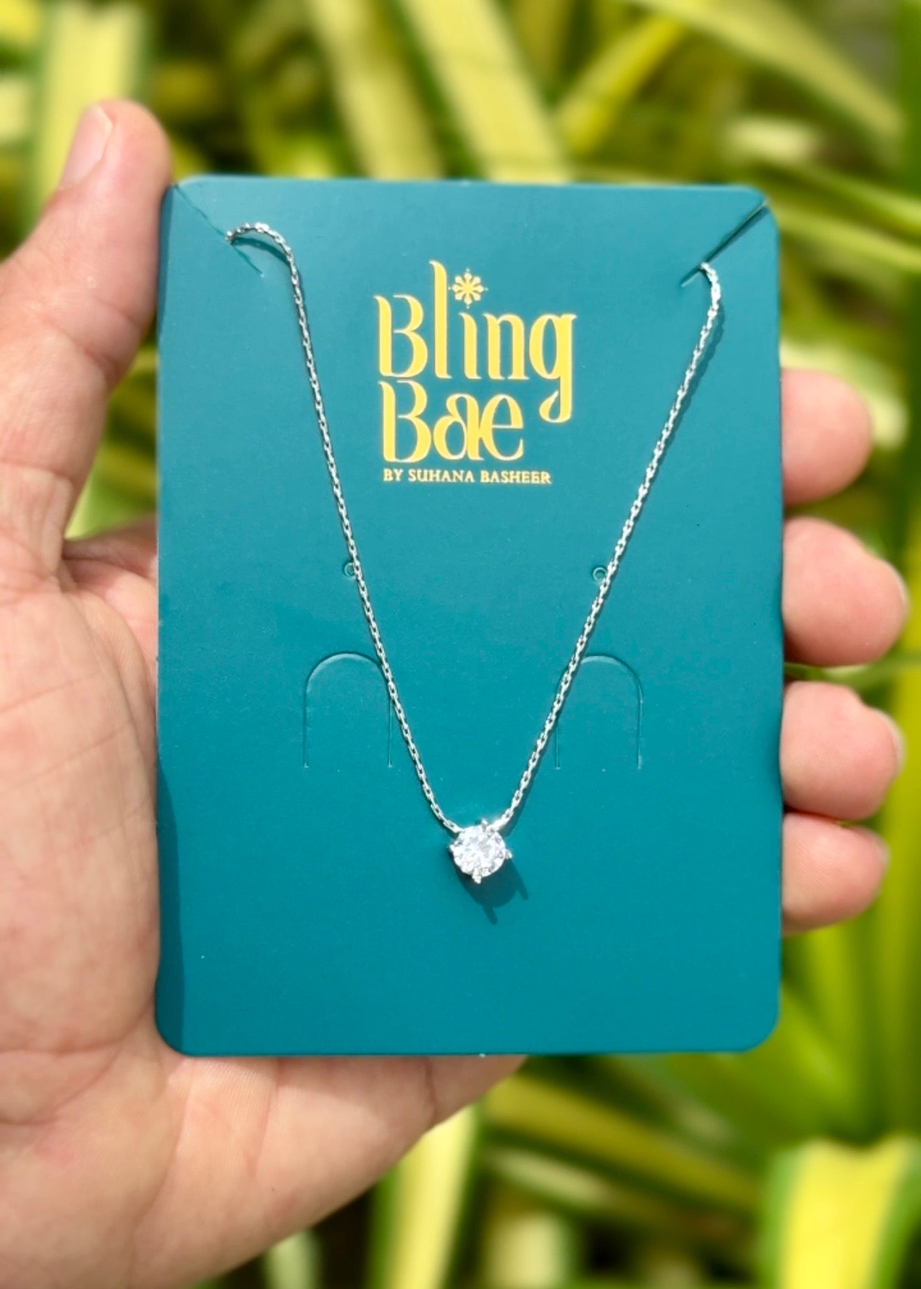 Celeste Solitaire Necklace ✨ (316L Grade)