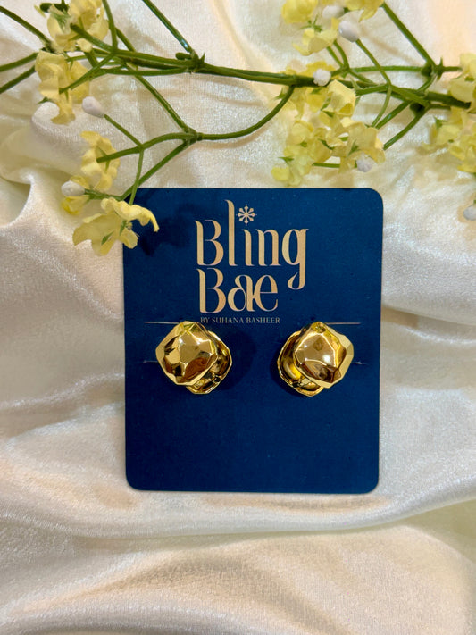 Geometric Gold Studs
