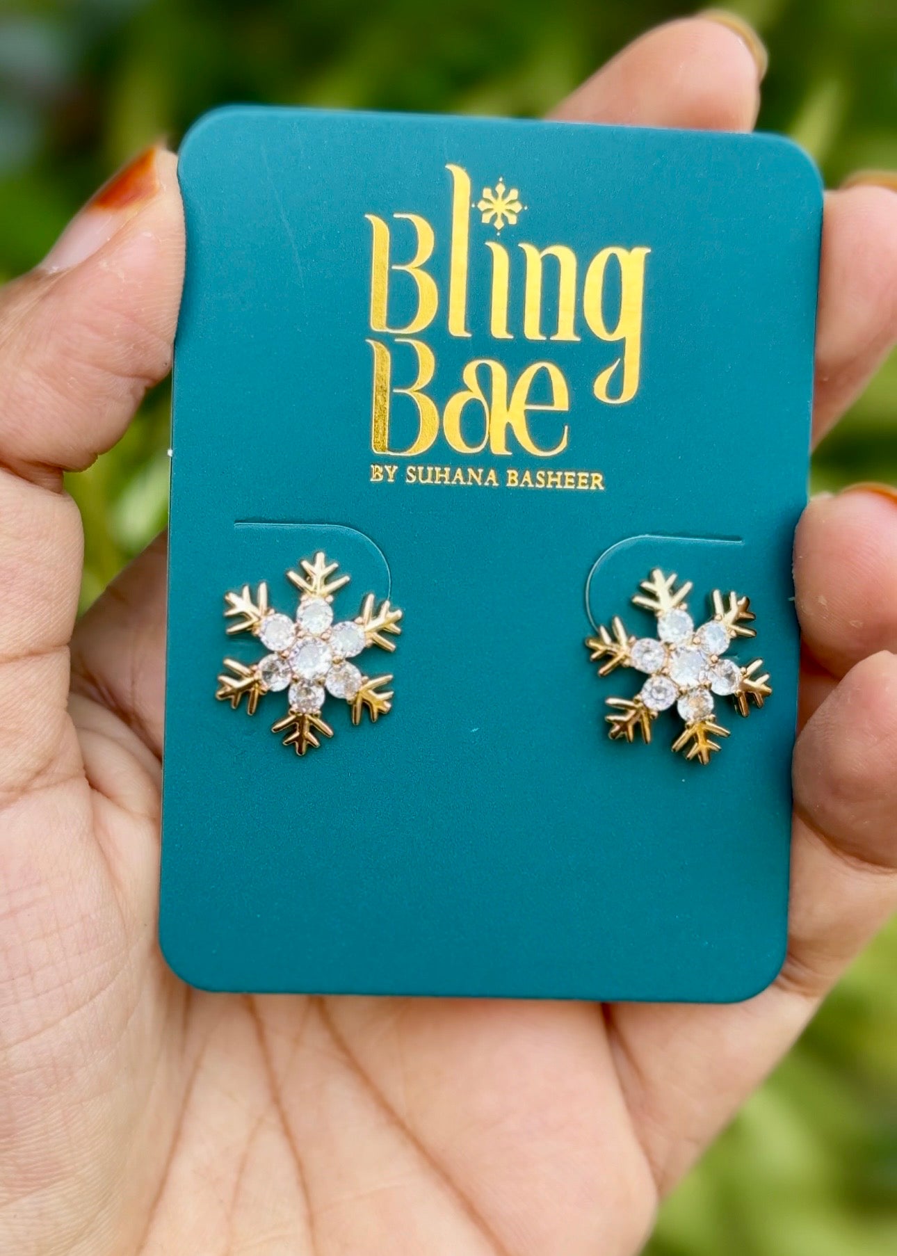 Crystal Snowflake Studs