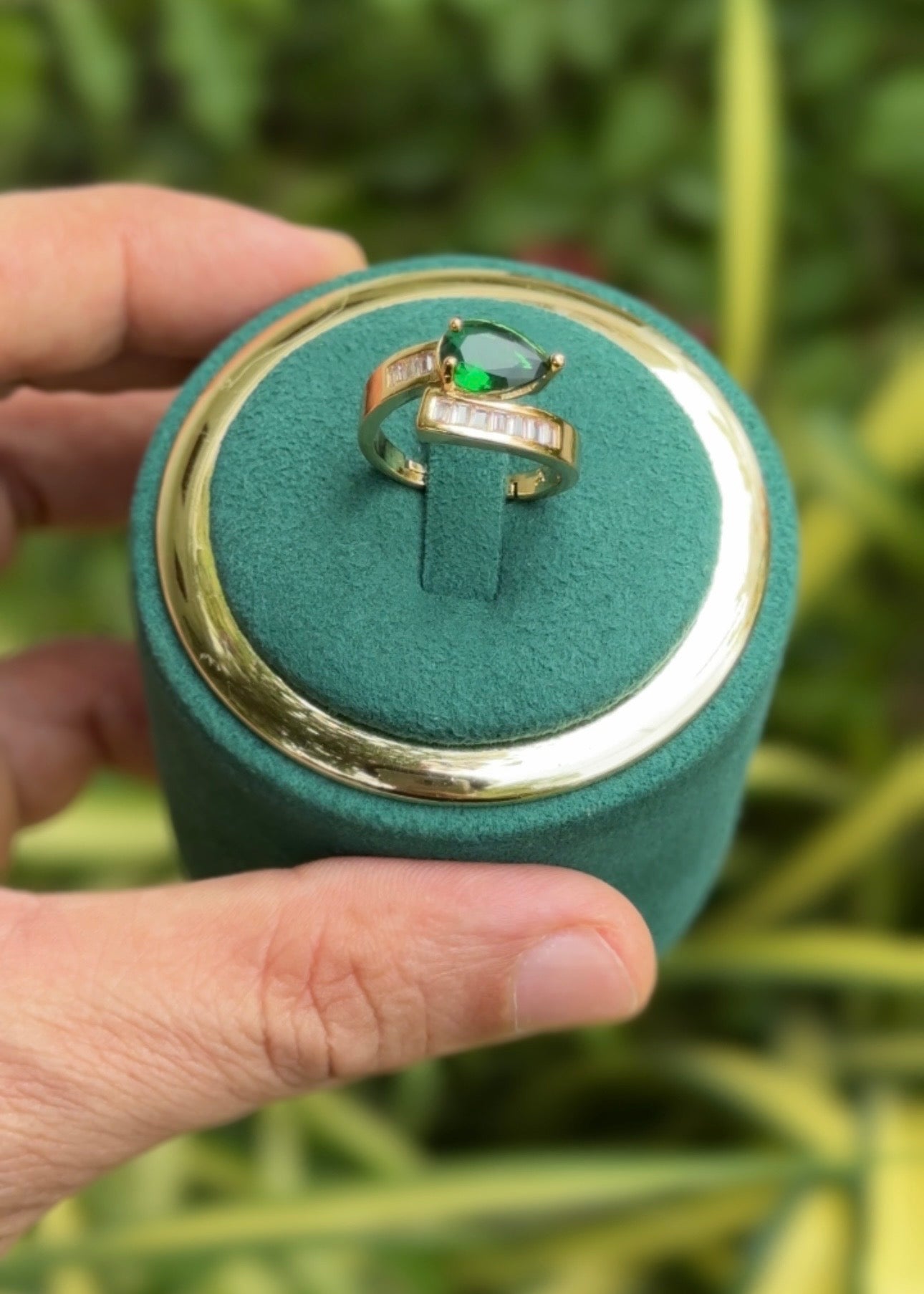 Emerald Luxe Wrap Rings (Adjustable)