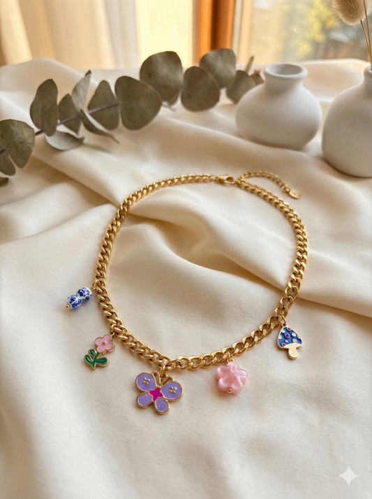 Whimsical Garden Charm Necklace