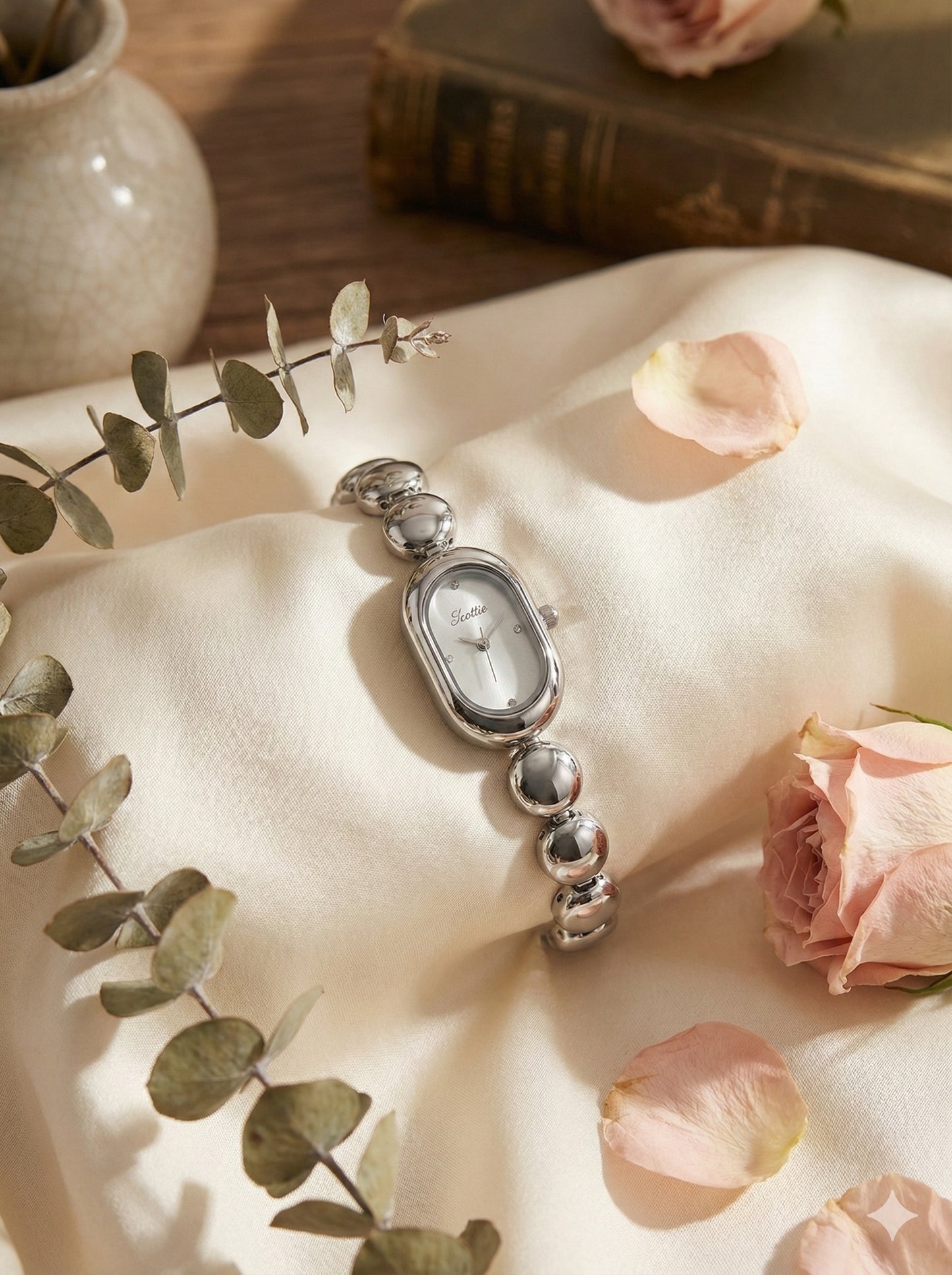 Scottie Luxury Women’s Bracelet Watch (Silver color)