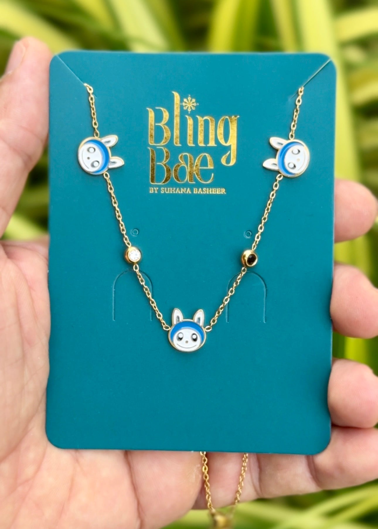 Bunny Bliss Charm Necklace 🐰✨ (316L Grade)