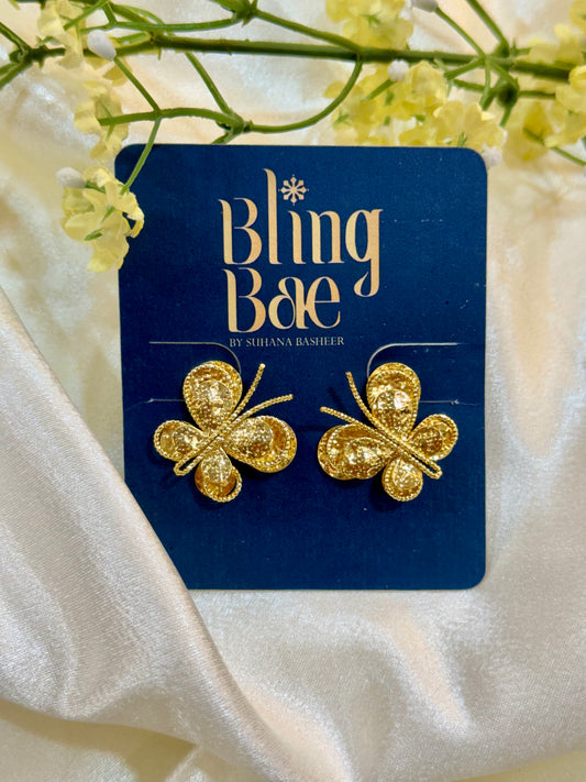 Textured Butterfly Earrings