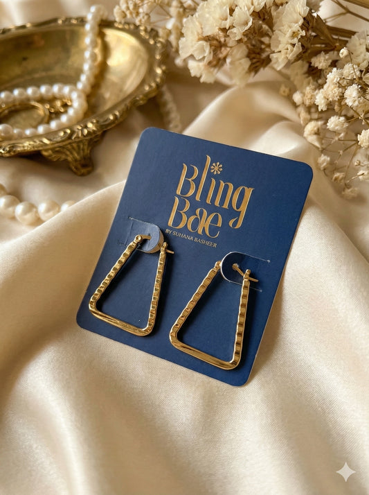 Gilded Edge Hoops Earrings