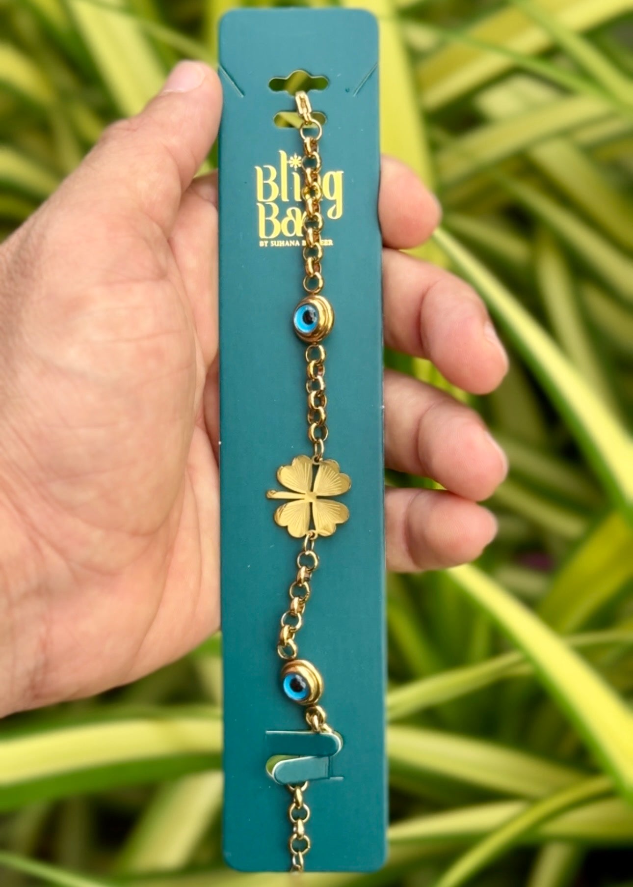 Lucky Clover Evil Eye Bracelet 🍀🧿✨