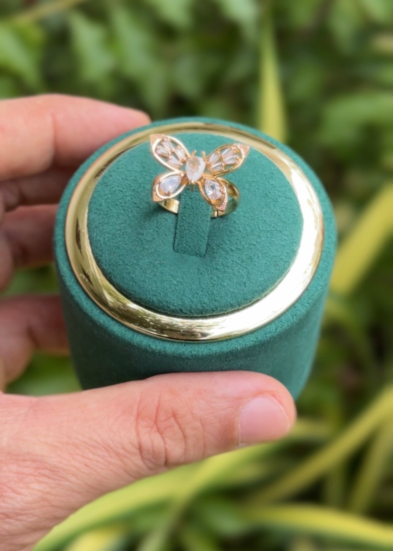 Crystal Butterfly Elegance Rings (Adjustable)