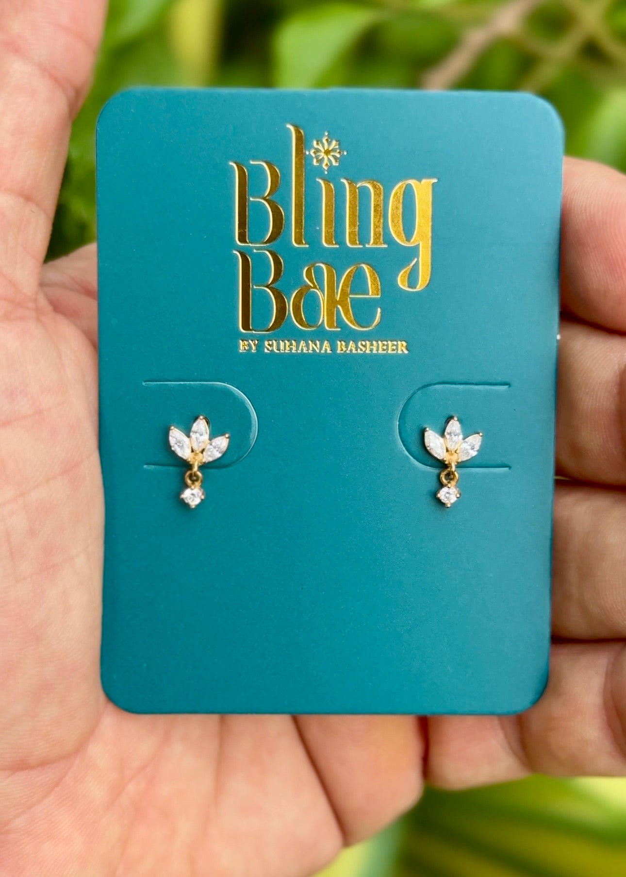 Petal Drop Spark Mini Studs ✨ (316L Grade)
