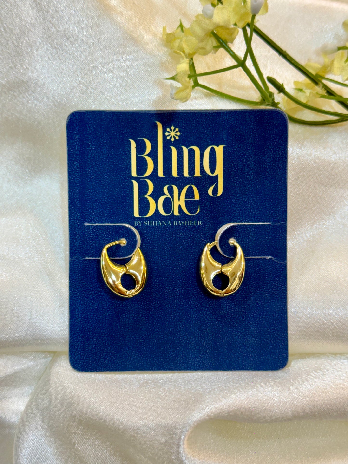 Domed Mini Hoops Earrings