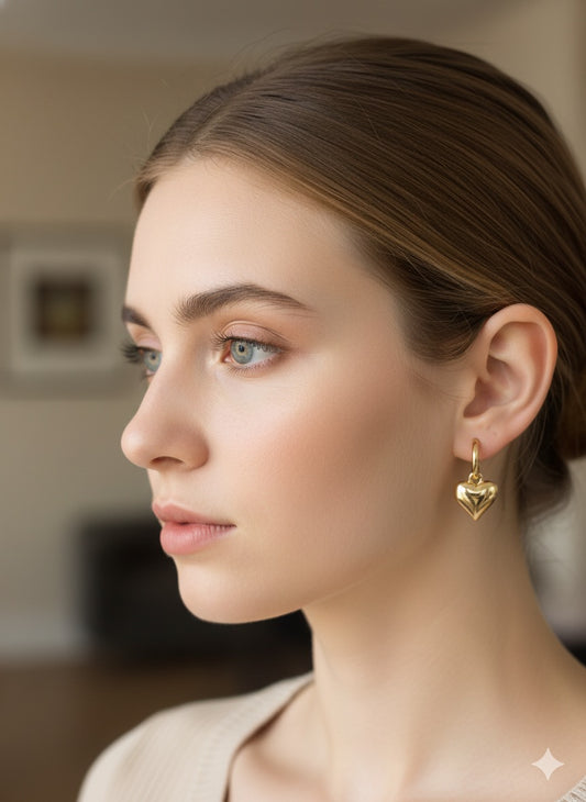 Heart Hoop Earrings