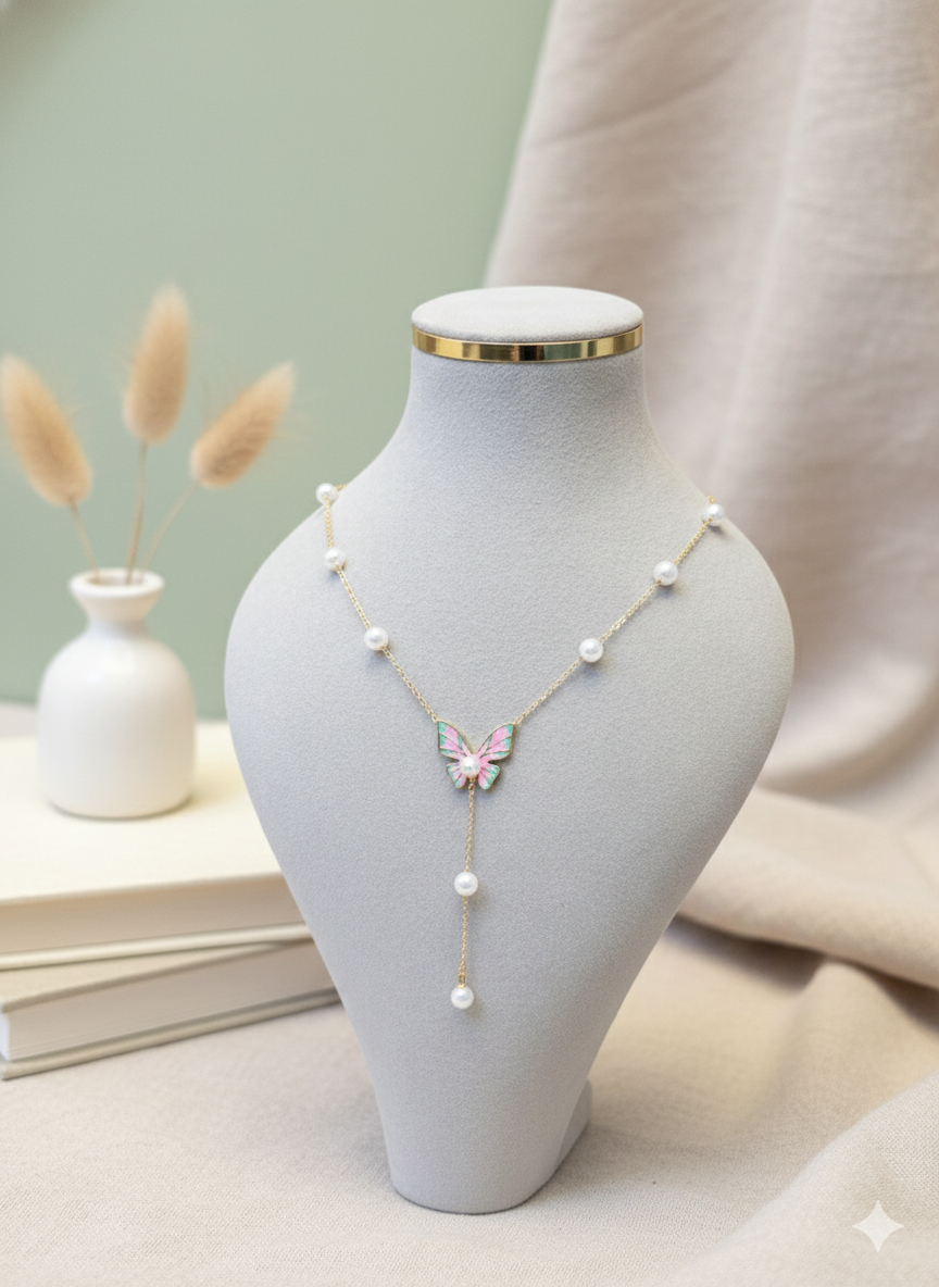 Pearl Flutter Y Necklace