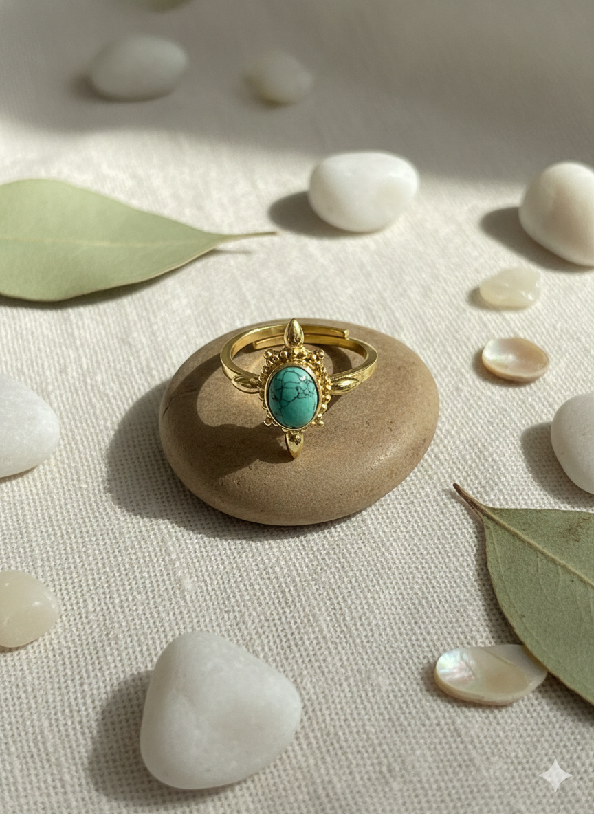 Turquoise Suncrest Rings (Adjustable)